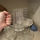 8-piece Clear Glass Beer Mug Set W  Handles  10-18 Oz  Round Contemporary