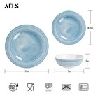 Melamine Dinnerware Set Of 12 Pcs  Dinner Dishes Set For Indoor And Outdoor U   