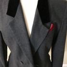 Vintage Women s Kasper Asl Gray Skirt Suit With Velvet Collar Size 14
