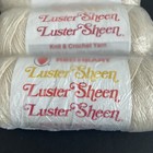 Vintage Lot Of 6 Red Heart Coats And Clark Luster Sheen 805 Natural Yarn