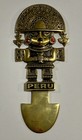 Vintage 10    El Tumi De Oro Ceremonial Inca Red Jewel Cuchillo knife Made In Peru