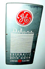 Vintage Ge Electrical Advertising Water Heater Name Plate Brass Id Industry Usa