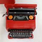 Olivetti Valentine Typewriter Red Case Bucket Tested Portable Vintage Model