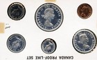 Canadian 1963 6 Coin Proof Like Set In White Envelope   Bonus