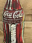 Coca Cola   12 25 1923 Christmas   Die-cut Bottle Thermometer Coke Nice  Works 