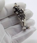 Vintage Italian Handmade Genuine Silver Sad Clown Figurine Sculpture