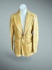 Men s Vintage 70s Tan Leather Rockabilly Hipster Jacket Made In California   40