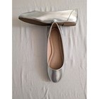 Journee Collection Silver Ballet Flats Comfort Round Toe Slip On Shoes Size 9
