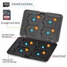 Aluminum Shock Resistant Carrying Box Memory Card Storage Case Holder 8 Slots   