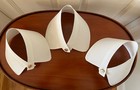 Vintage Stiff Round Collars Formal Wear 2 Size 12   1 Size 14 With Metal Studs