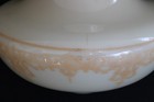Vintage 10in  Art Deco Custard Glass Decorated Ceiling Light Shade