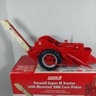 Ertl Farmall Super M Tractor With Mounted 2mh Corn Picker New Open Box