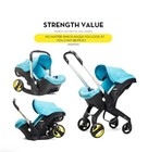 4-in-1 Baby Stroller Lightweight Foldable Bi-directional Travel Cart Basket