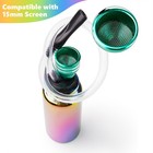 2pc 4  Mini Small Glass Bong Water Pipes Hookah Smoking Tobacco Pipes With Box