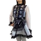  Lockable French Maid Outfit Clear Pvc Plastic Sexy Long Puff Sleeve Maid Dress