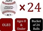 New Rawlings Bucket Of Official League Recreational Grade Olb3 Baseballs  24 