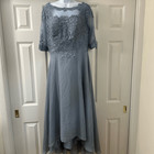 Hy Mother Of Bride Dresses Short Sleeve Laces Appliques Chiffon Formal Evening G
