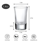 40 Pack Heavy Base Shot Glasses  1 4oz Whiskey Shot Glass Set Small Glass Cup   