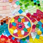 1 1lb Assorted Colors Irregular Crystal Glass Mosaic Tiles For Crafts Bulk  M   