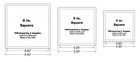Square Quilting Templates - 4   5   6  Clear Acrylic 1 8  - Laser Cut