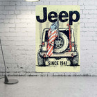 Jeep Since 1941 Vintage Style Metal Sign Man Cave Collectible Jeep Sign