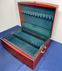 Wallace Spode Christmas Tree Wood Chest Flatware Insert Silverware Storage Box