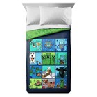 Minecraft Kids 2-piece Twin full Reversible Comforter Set  Microfiber  Green  Mo