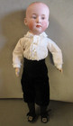Antique German 14  Bisque Gebruder Heubach 7602 Pouty Boy Doll