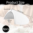 4 Pairs Set-in Shoulder Pads  Thickness 1 5cm Sewing Foam Pads White