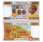 Central African States Chad 500 Francs 2002 P 606c New Unc Banknote