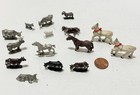 15 Pc Lot Of Metal Miniature Farm Animals Horses  Cows Lead Pewter   
