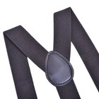 Heavy Duty Work Suspenders   Mens Perry Belt Hook Y-back Elastic Black Adjustabl