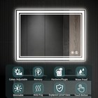 24 X 36   Led Mirror For Bathroom Anti-fog 3 Colors Dimmable Bathroom Mirror Wit