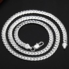 925 Sterling Solid Silver Chain Necklace Jewelry For Women Men Fashion Gift