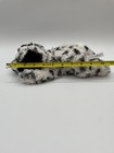 Fao Schwarz Plush Dalmatian Puppy 10  Black White Dog Fuzzy Shaggy Spots Laying