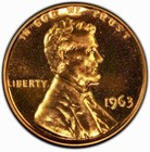 Lincoln Memorial Cent Penny 1963 Pr 66 Rd Pcgs Graded Uncirculated 1c Coin