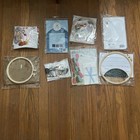 Lot Of Eight Embroidery  crosstitch  and Punch Needle Kits New 