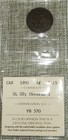 1891 Sl Sd  Obverse 3 Iccs Graded Canadian Large Cent  F-15  Certification No  P