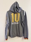 Esmara Gray Full Zip Hooded Hoodie M Graphic Print Germany Logo Cotton Blend
