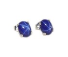 19thc Antique 3  ct Star Sapphire Silver Earrings Ancient Persia Sorcery Prophecy