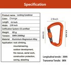 30kn Aluminum Locking Climbing Carabiner Rock Rescue D-ring Screwgate Clip Hook