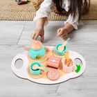 Wooden Tea Party Set Pretend Play For 3 4 5 Years Old Little Girls Kids