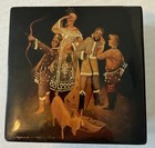 Vintage Soviet Union Russian Lacquered Hinged Box - Signed dated Fedoskino