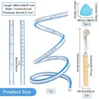 1bag 99cm Flexible Curve Ruler Flex Design Ruler With Sewing Tracing Wheel