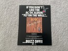 Ac dc 1985 Fly On The Wall Lp Original Print Poster Type Ad Atlantic Records