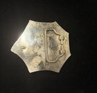 Vintage Silver Tone Spider In A Web Belt Buckle Rare
