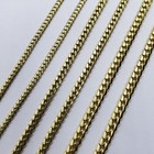18k Solid Yellow Gold Miami Cuban Link Chain Necklace Men 2 5mm-4mm Size 18  24 