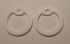 2 White Genuine Civilian   Military G i  Style Dog Tag Silencers