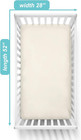100  Natural Cotton Percale Fitted Crib Sheet
