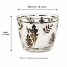 Vintage Libbey Silver Leaf Frosted Glass Ice Bucket Bowl Mid Century Barware Coc
